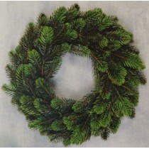 Вінок литий зелений з салатовими кінчиками d-40 см